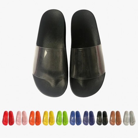 Custom Design Slippers with Clear Upper, Bulk House Slippers