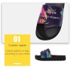 Custom Printed Slippers For Beach, Thick Sole Slippers Wholesale With Logo