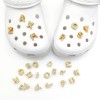 Custom Croc Charms, 26 Letter Gold Garden Shoes Charm Bulk